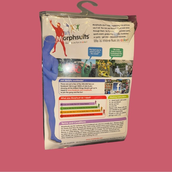 Spirit Halloween Spooky Morphsuits White Bloody Costume Scary Slenderman - Picture 2 of 2